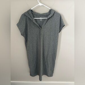J.Jill fit Gray Hooded Short Sleeve Dress Small